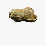 White Moose peanut bowl in white with gold accents, featuring a sleek design ideal for serving snacks or small treats.