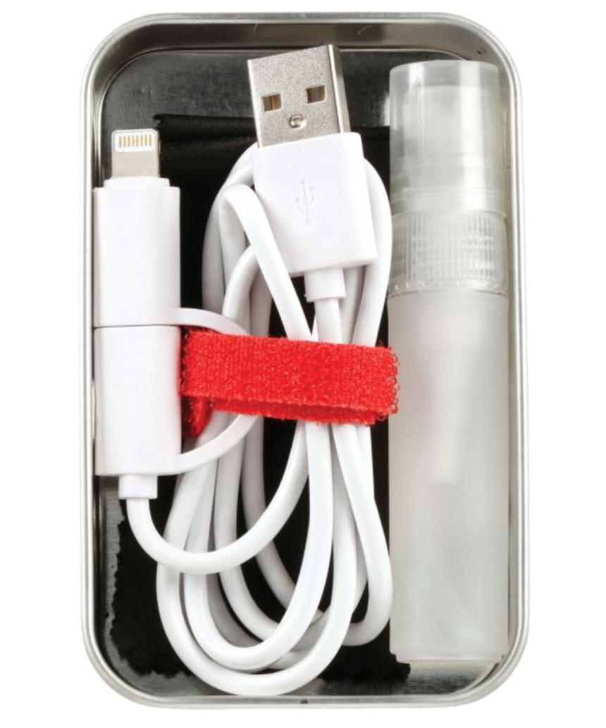 isAlbi emergency tech kit with various tools and gadgets for quick tech repairs and troubleshooting.