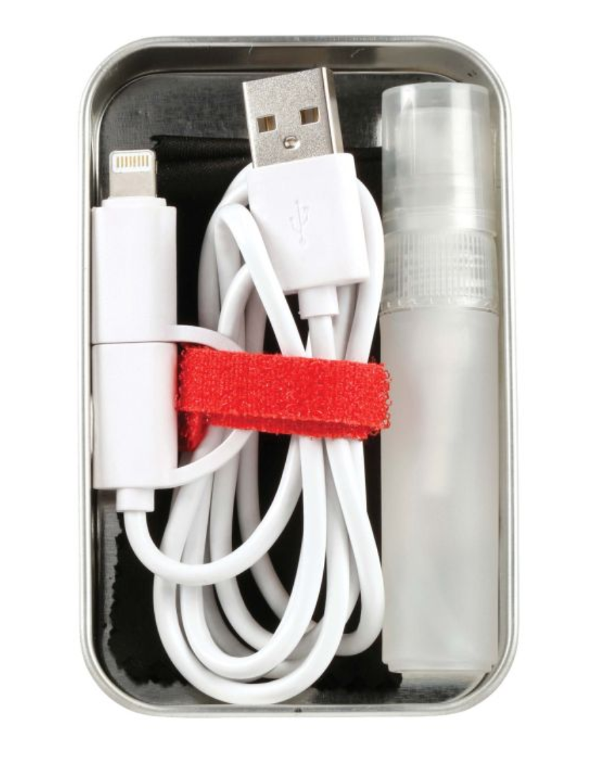 isAlbi emergency tech kit with various tools and gadgets for quick tech repairs and troubleshooting.
