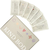 Kind Bod Shower Spell Discovery Set with colorful bath additives and natural ingredients for a relaxing shower experience.