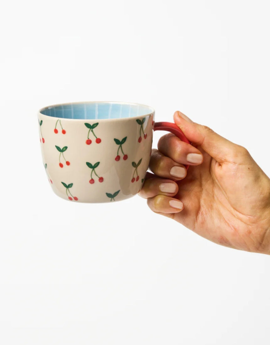 Jones & Co Chino Mug Mon Cherie featuring a stylish design, perfect for enjoying hot beverages in a modern ceramic mug.