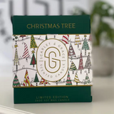 Large Scarlet & Grace Christmas Tree Candle with festive green and red design, perfect for holiday decor.