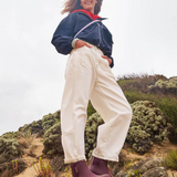 Dark cherry Merry People Bobbi gumboots with waterproof rubber and slip-resistant soles, ideal for wet weather.