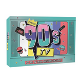 William Valentine Totally 90s TV Trivia game box with colorful retro design and 90s TV show references on the front.