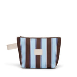Wet Base Midi in chocolate stripe featuring a sleek design and fabric details, showcasing the stylish midi-length silhouette.