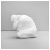White Moose Body Sculpture Aydian in white, detailed sculpture showcasing artistic craftsmanship and smooth finish.