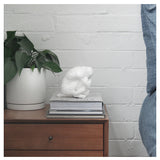 White Moose Body Sculpture Aydian in white, detailed abstract sculpture art, showcasing smooth curves and modern design.