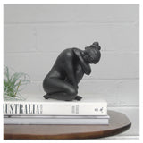 Black White Moose Body Sculpture Georgie, a sleek modern art sculpture showcasing elegant design and craftsmanship.