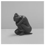 White Moose Body Sculpture Georgie in black, a modern decorative sculpture showcasing elegant abstract design.