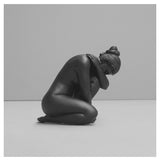 Black White Moose Body Sculpture Georgie sculpture showcasing modern abstract design on a white background.