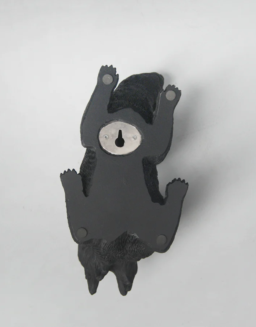 White Moose squirrel twin set of homewares in black with white accents, featuring cozy, decorative design suitable for home decor.