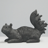 White Moose squirrel twin set of homewares in black, featuring decorative squirrel motifs on soft fabric.