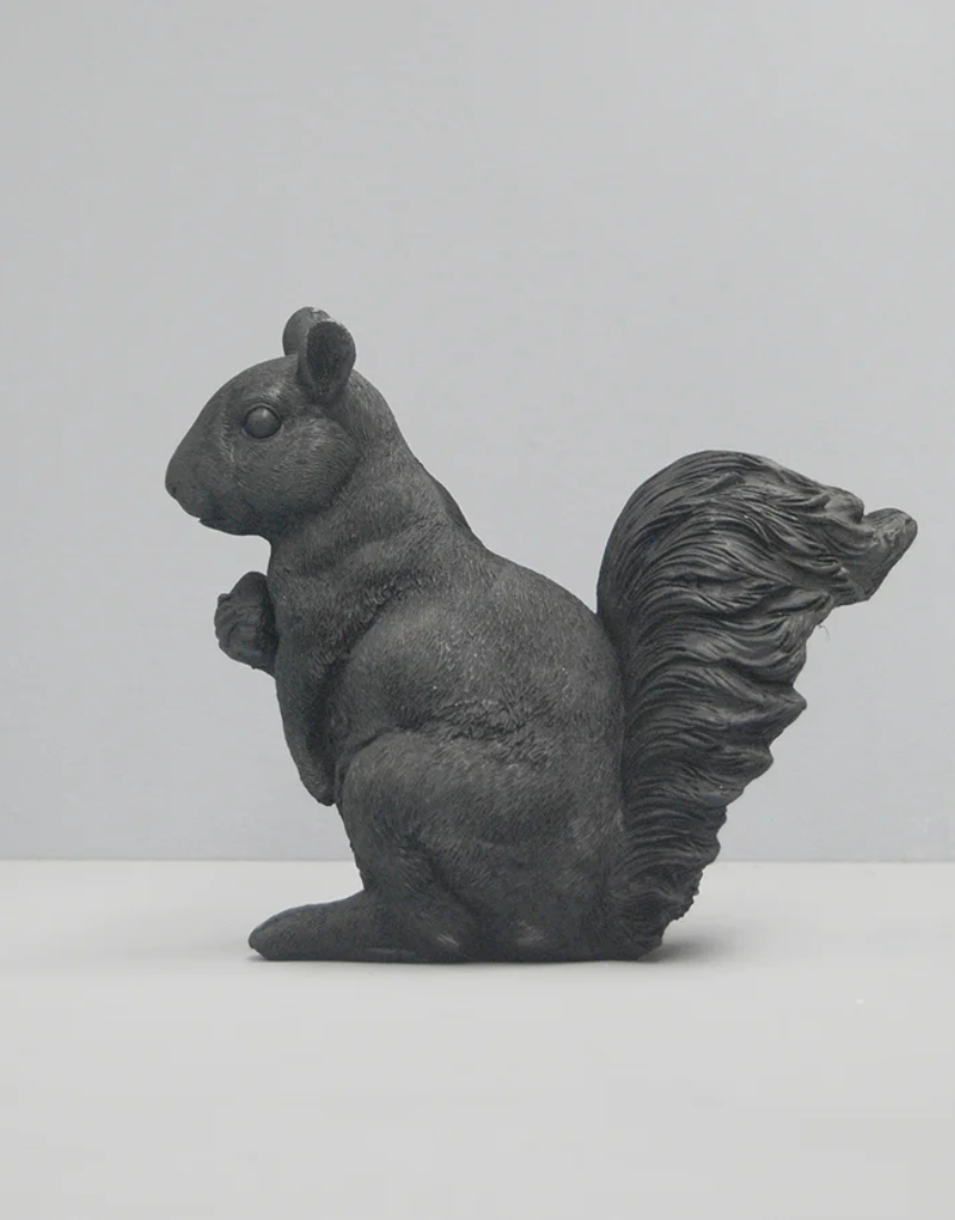 White Moose squirrel twin set in black, cozy homeware featuring a playful squirrel design on soft fabric.