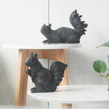 White Moose squirrel twin set in black, featuring decorative homeware items with a charming squirrel design.