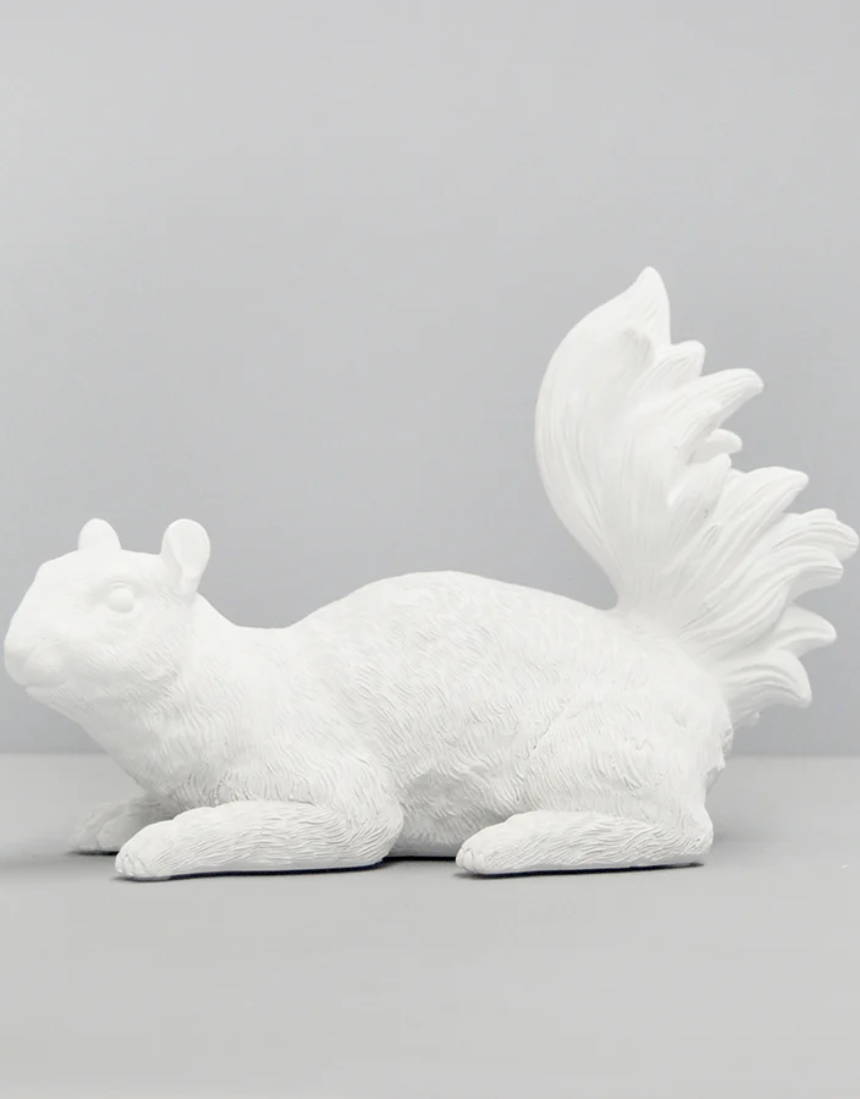 White Moose squirrel twin set homewares in white, featuring a cozy design with detailed squirrel illustrations on soft fabric.