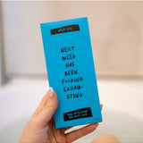 Wild Emery Next Week Has Been F**king Exhausting mini bath bomb and salty soak set packaging