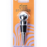 William Valentine disco wine stopper with colorful, shiny design for sealing wine bottles and adding a fun touch.