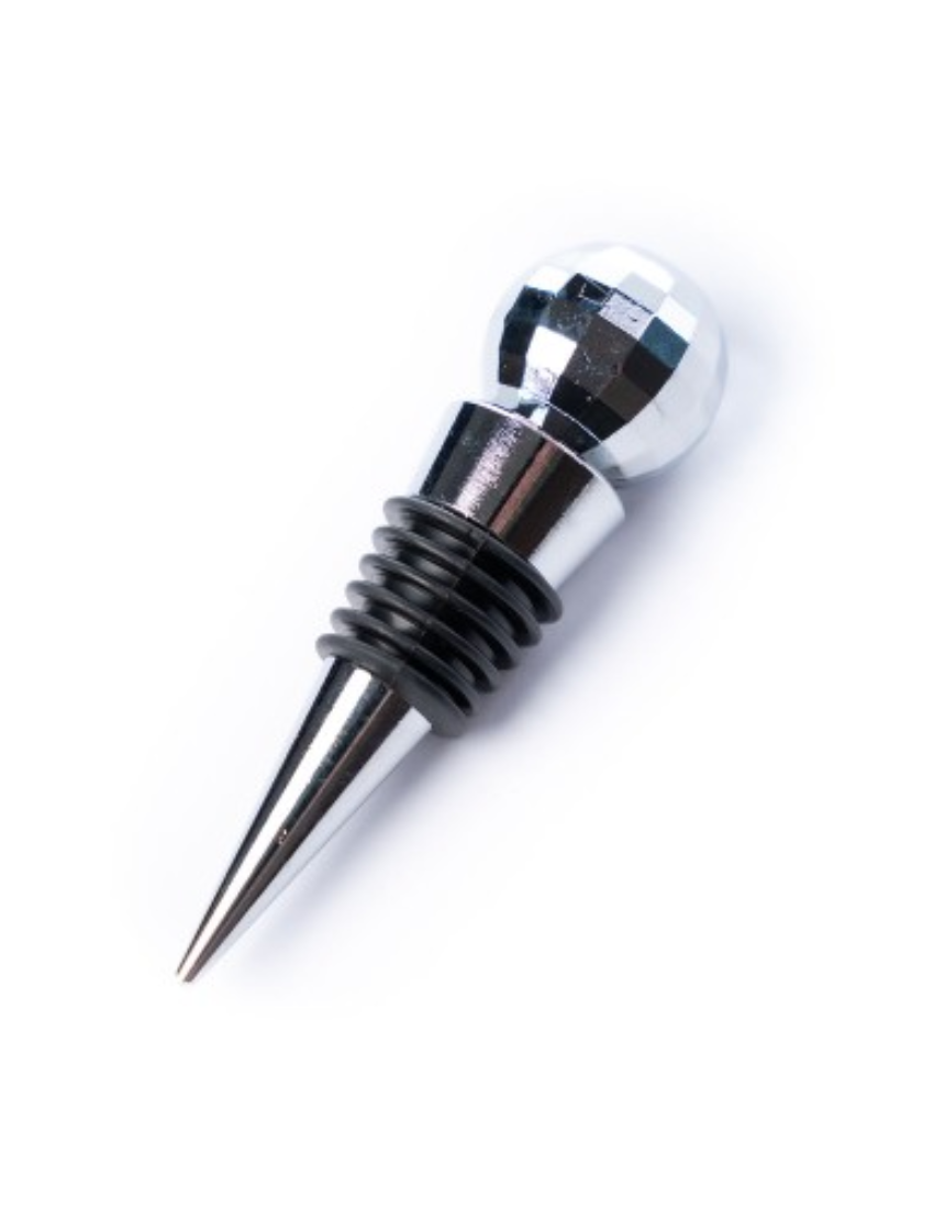 William Valentine Disco Wine Stopper with colorful, shiny design for sealing wine bottles and adding a festive touch.