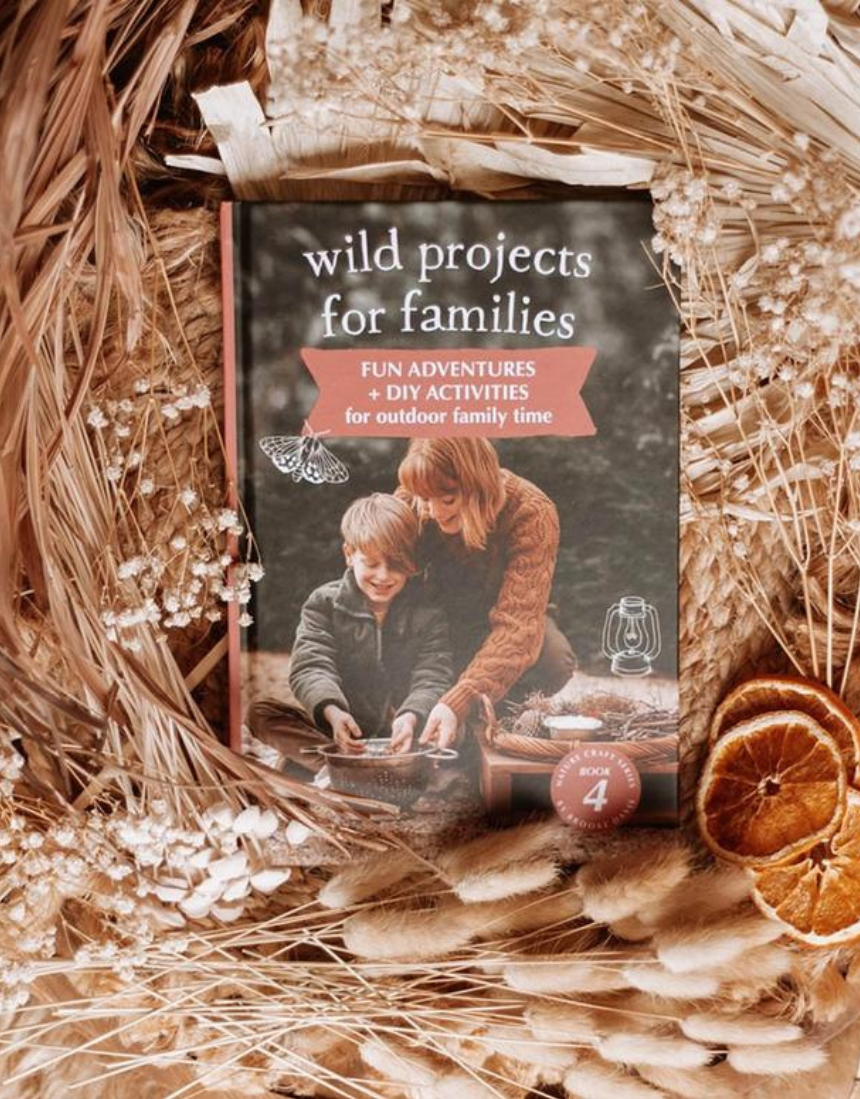 Open page of Your Wild Books Wild Projects For Families book showing colorful illustrations and creative activity ideas.