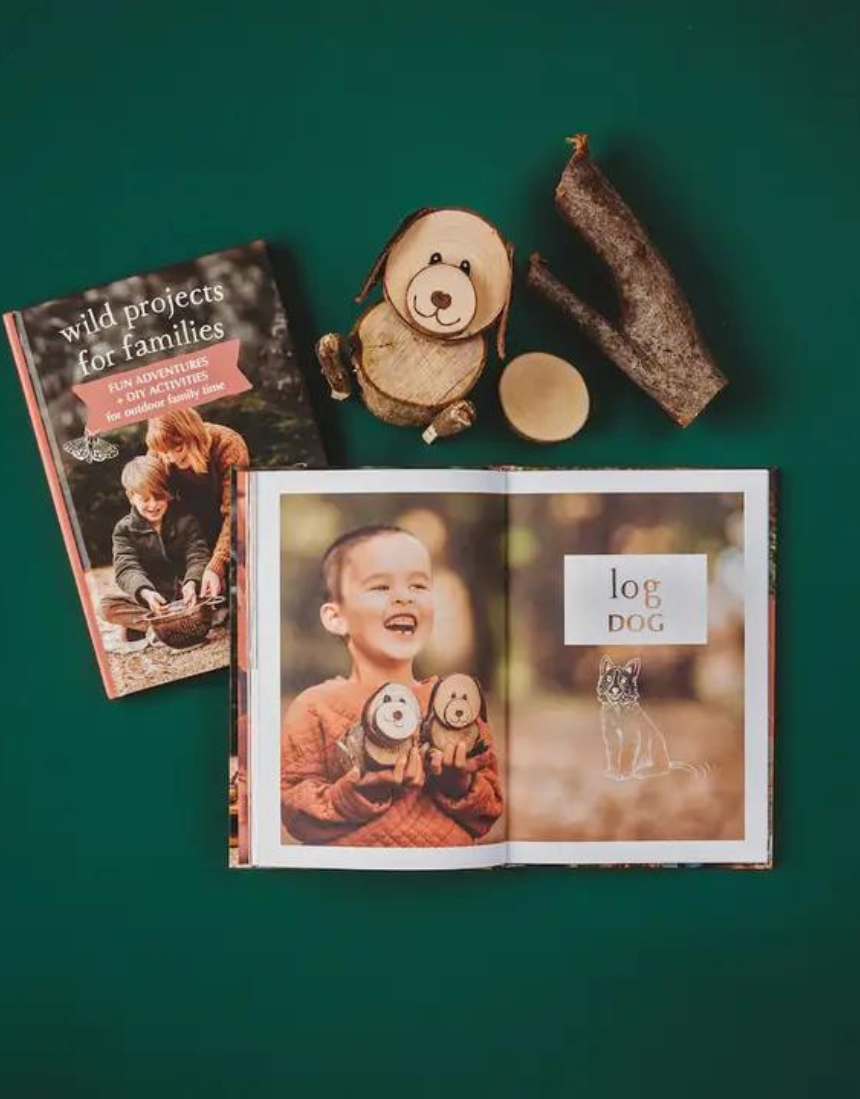 Open page of Your Wild Books' Wild Projects for Families book showing colorful wild nature activities and project ideas.