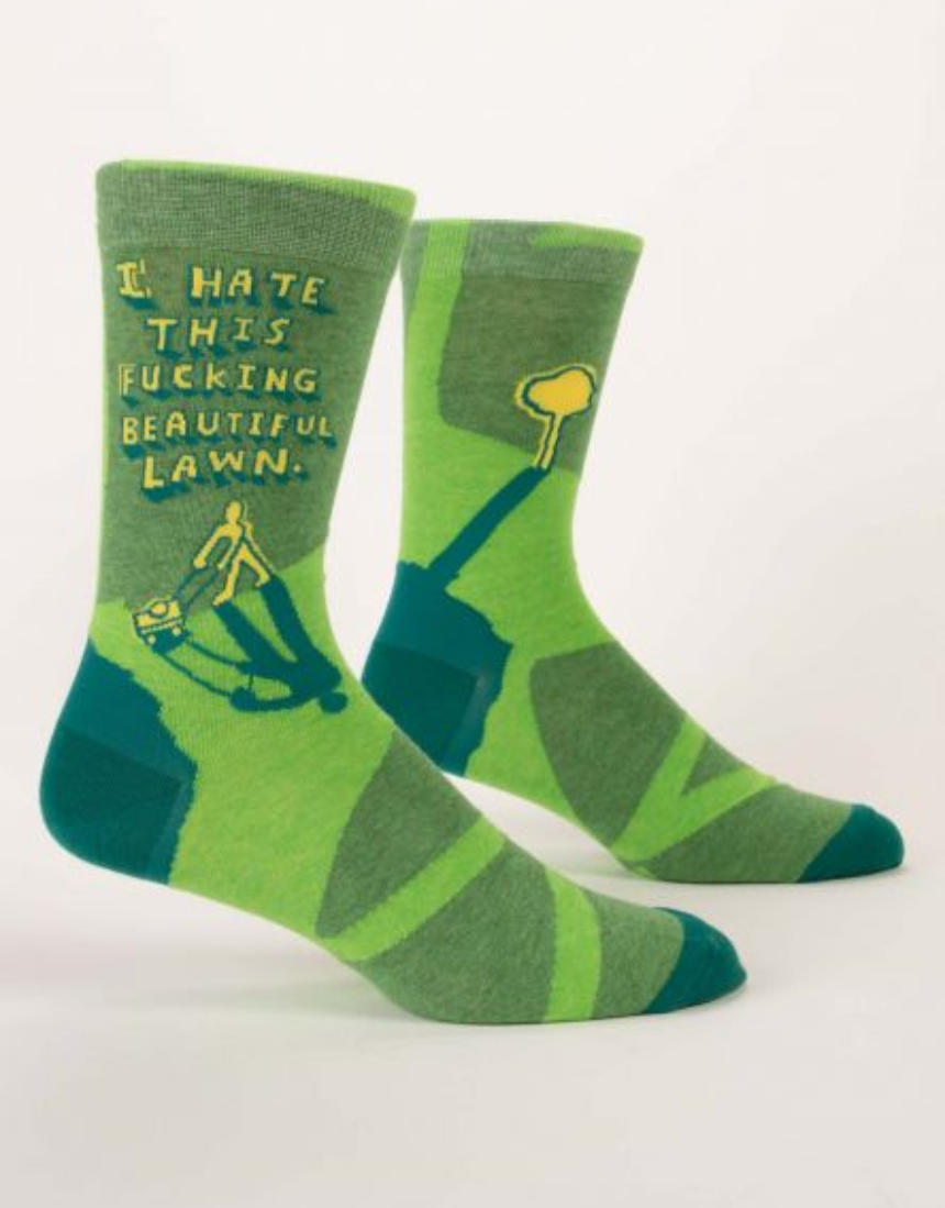 Blue Q Beautiful Lawn M-Crew Socks