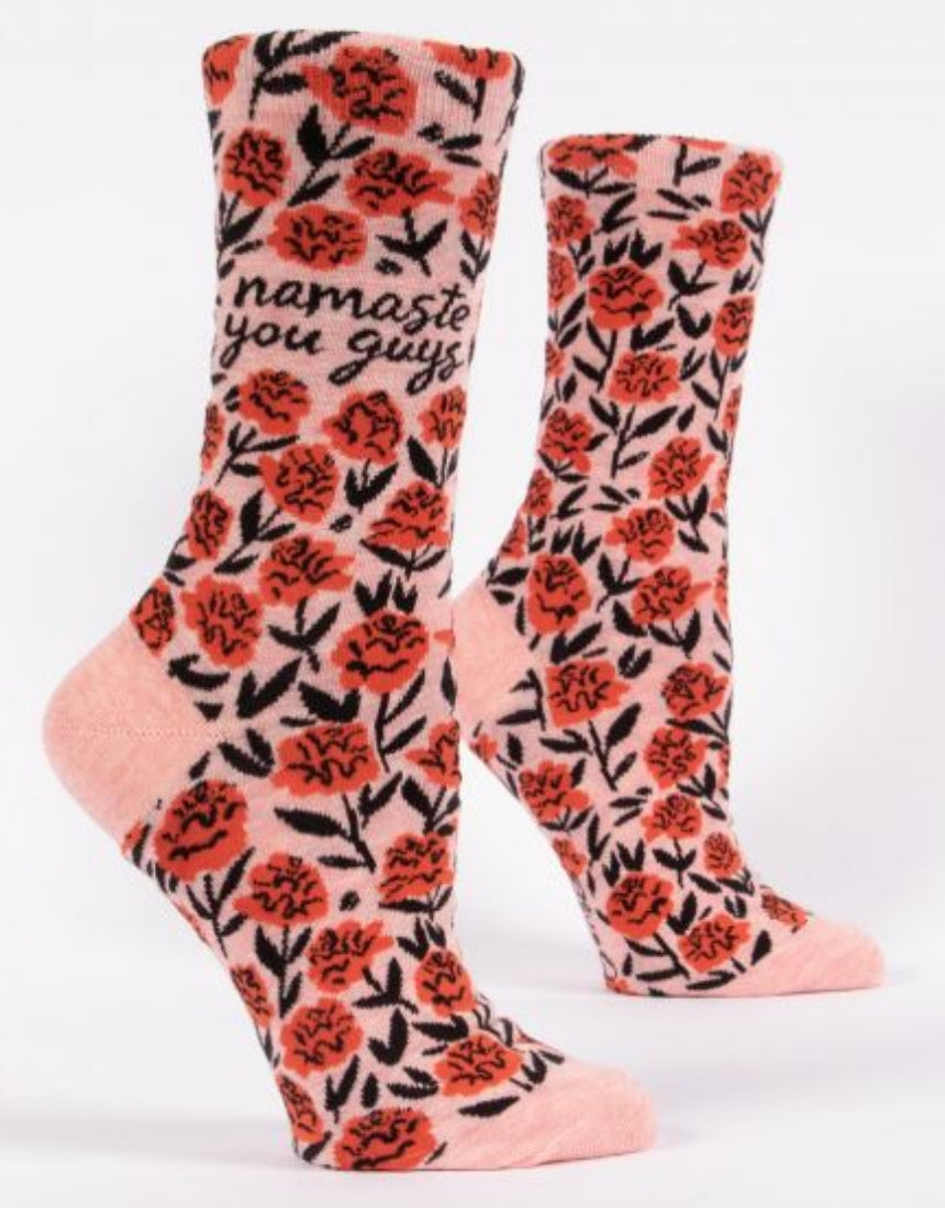 Blue Q Namaste You Guys W-Crew Socks