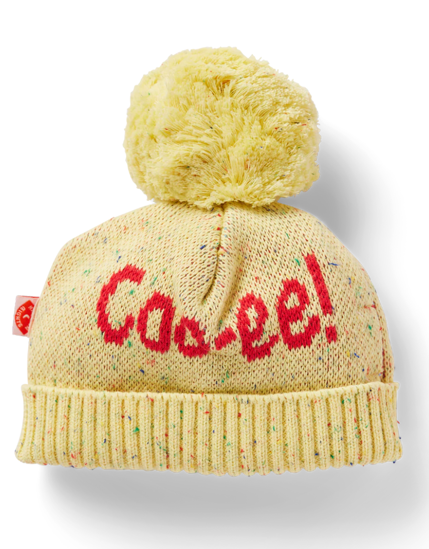 Halcyon Nights Sunny Koala cotton knit beanie for babies, soft and cozy hat with koala design for 3-6 months.