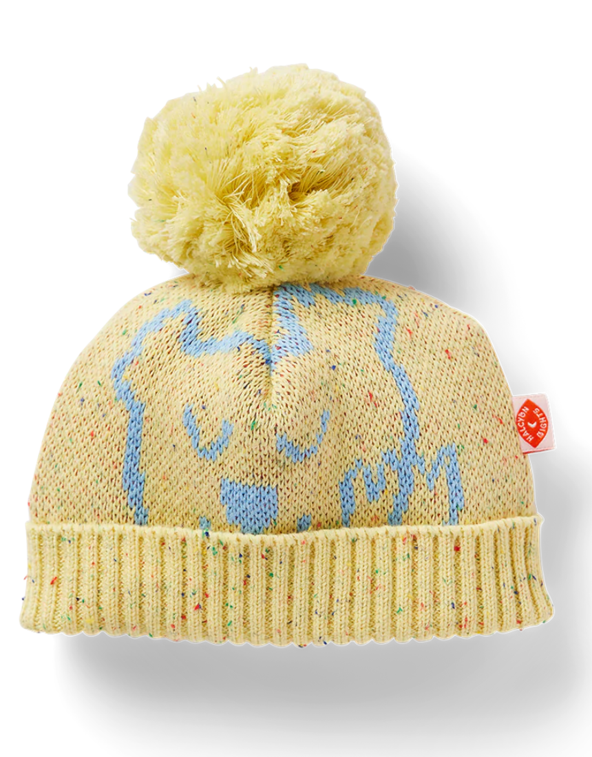 Halcyon Nights Sunny Koala cotton knit beanie hat for 3-6 months, featuring a cute koala design and soft, breathable fabric.