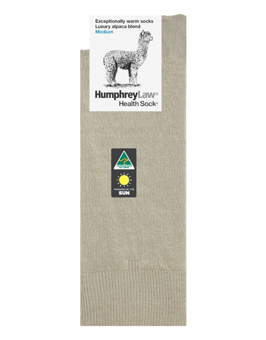 Medium black Baby Alpaca Socks by Humphrey Law, soft and cozy, featuring a comfortable knit design for infants.