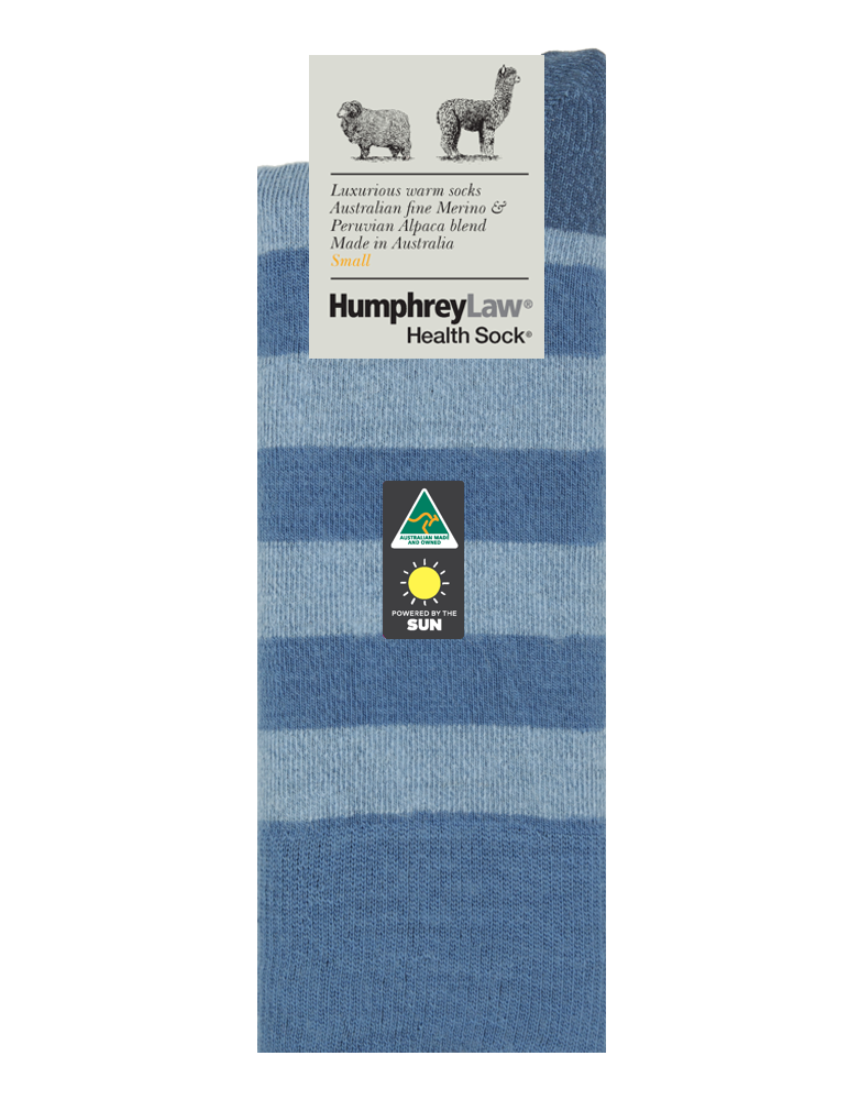 Humphrey Law fine merino and baby alpaca socks in medium size, featuring a soft, cozy berry-colored knit fabric.