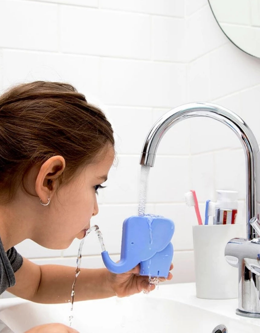 Grey Peleg Design Jumbo Jr Faucet Fountain homeware with playful faucet design for kids' water play or decoration.