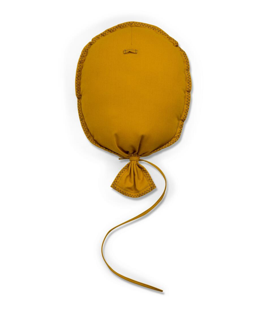 Picca Loulou Balloon Ochre Wall Hanging, vibrant wall decor with soft fabric balloon design for modern interior decoration.