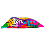 Riley Burnett Secret Garden bean bag chair with colorful floral pattern and soft fabric for comfortable seating.