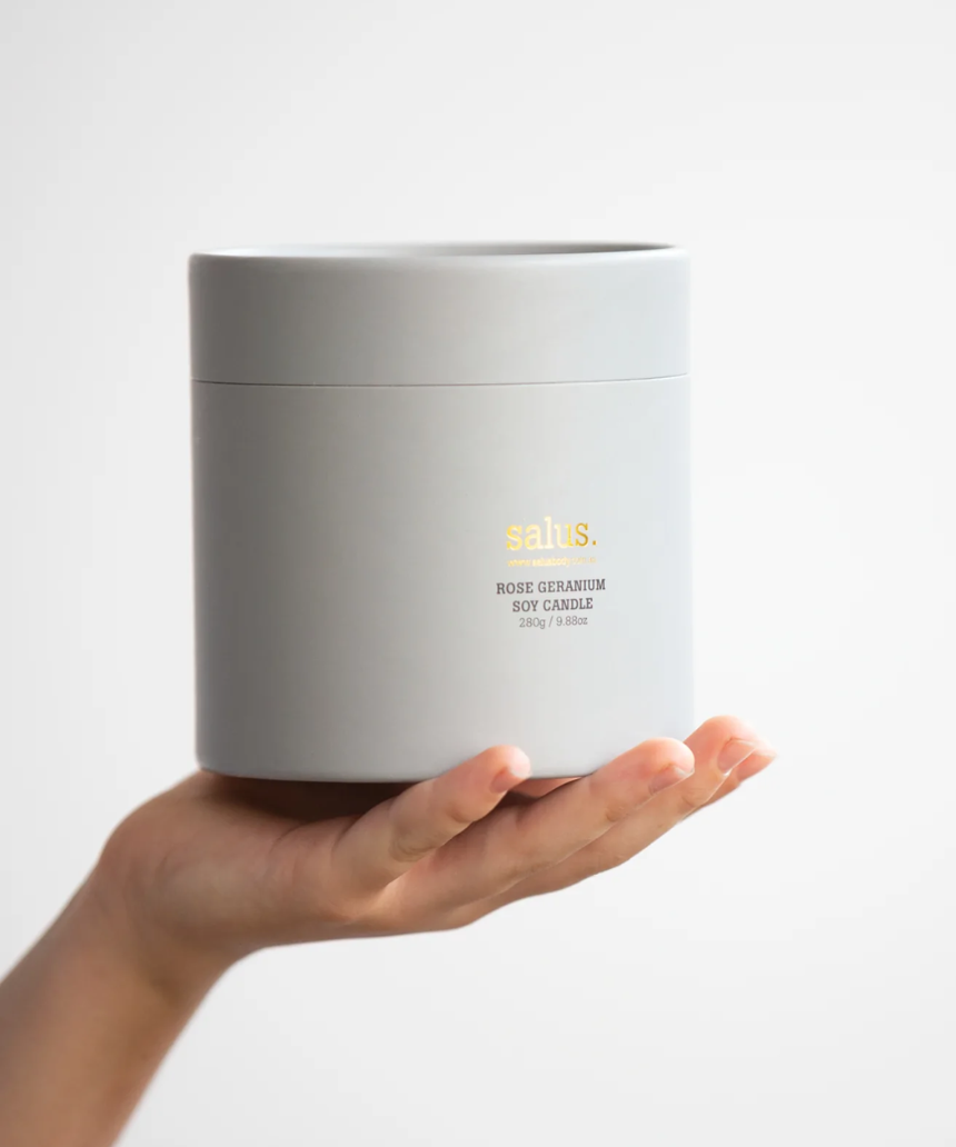 Salus Rose Geranium Soy Candle