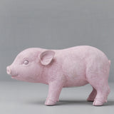 Pink pig-shaped money box from White Moose homewares collection, designed for saving coins and decorative display.